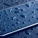 water drops on & around phone