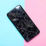 Cracked phone screen