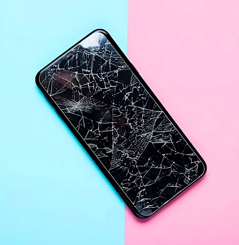 Cracked phone screen