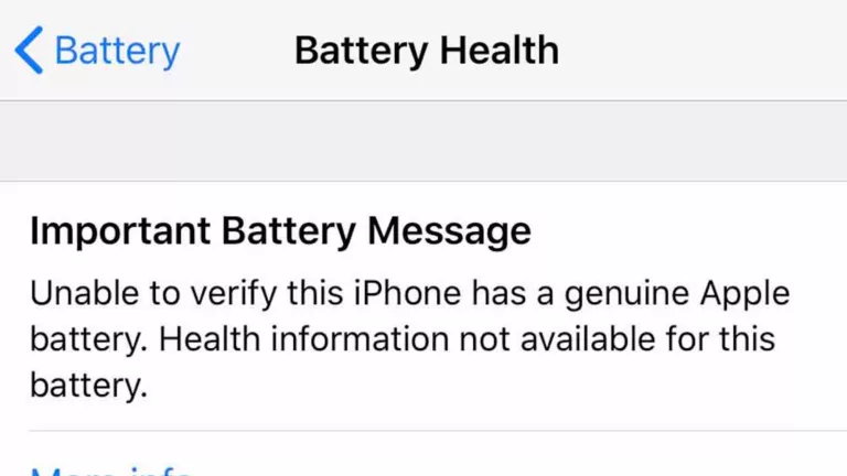 Apple Non-Genuine Battery Warning #eripMessages #erip